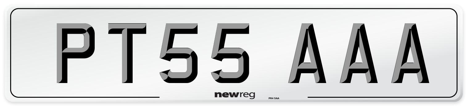 PT55 AAA Number Plate from New Reg